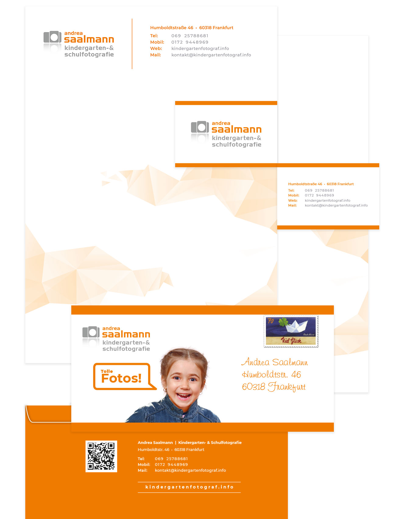 Corporate Design: Briefpapier, Visitenkarten und Din-lang-Umschlaege