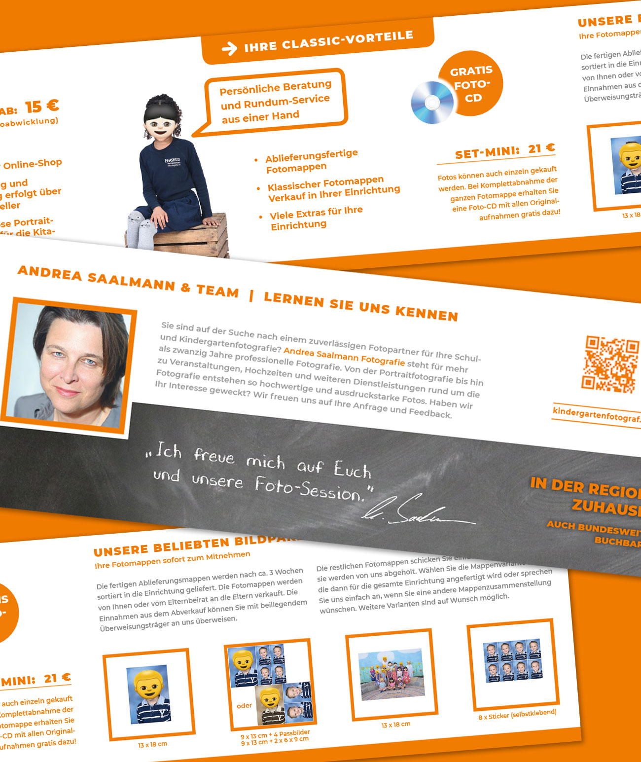 6-seitiger Infoflyer mit Bild und Text