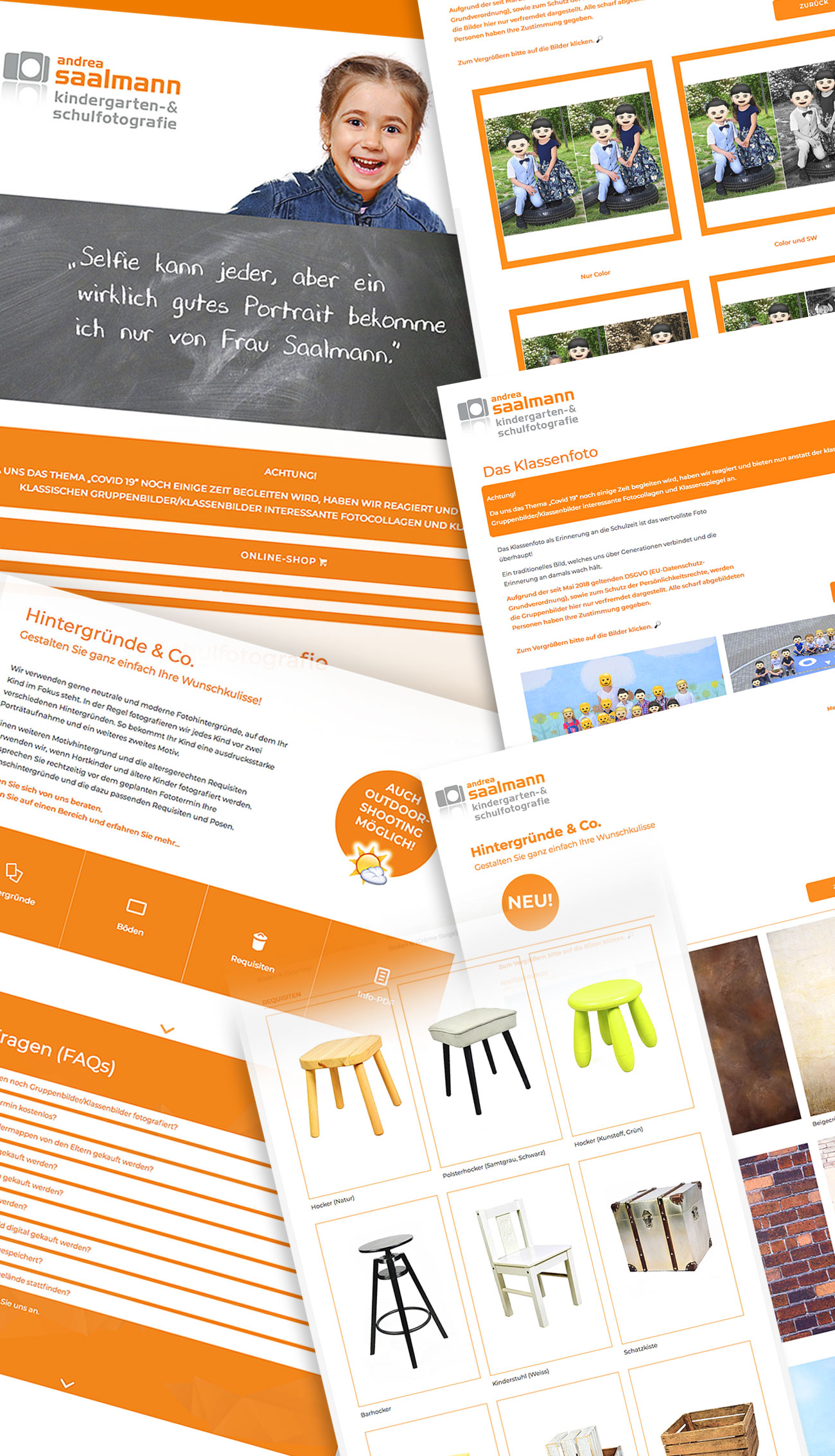 Screenshots von Fotografen-Website