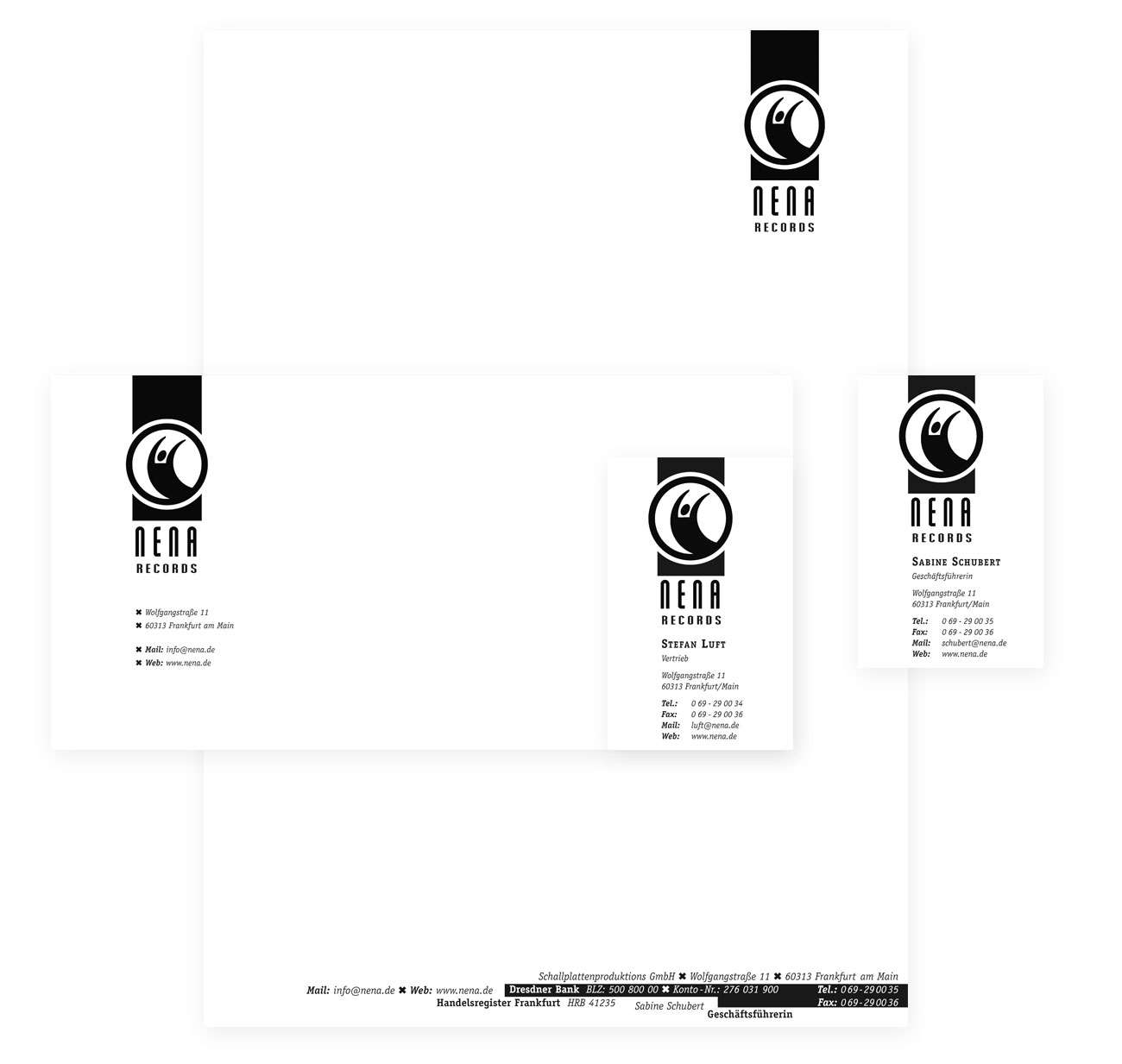 Corporate Design: Briefpapier, Visitenkarten und Briefumschlag