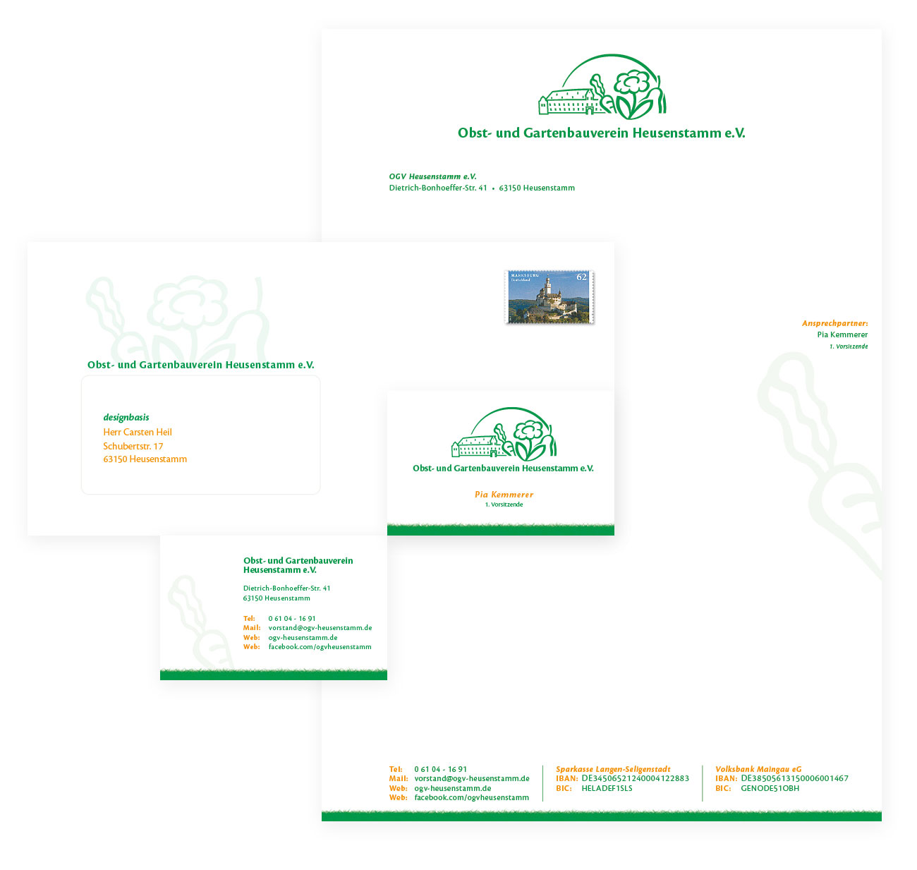 Corporate Design: Briefkopf, Visitenkarten und Umschlag