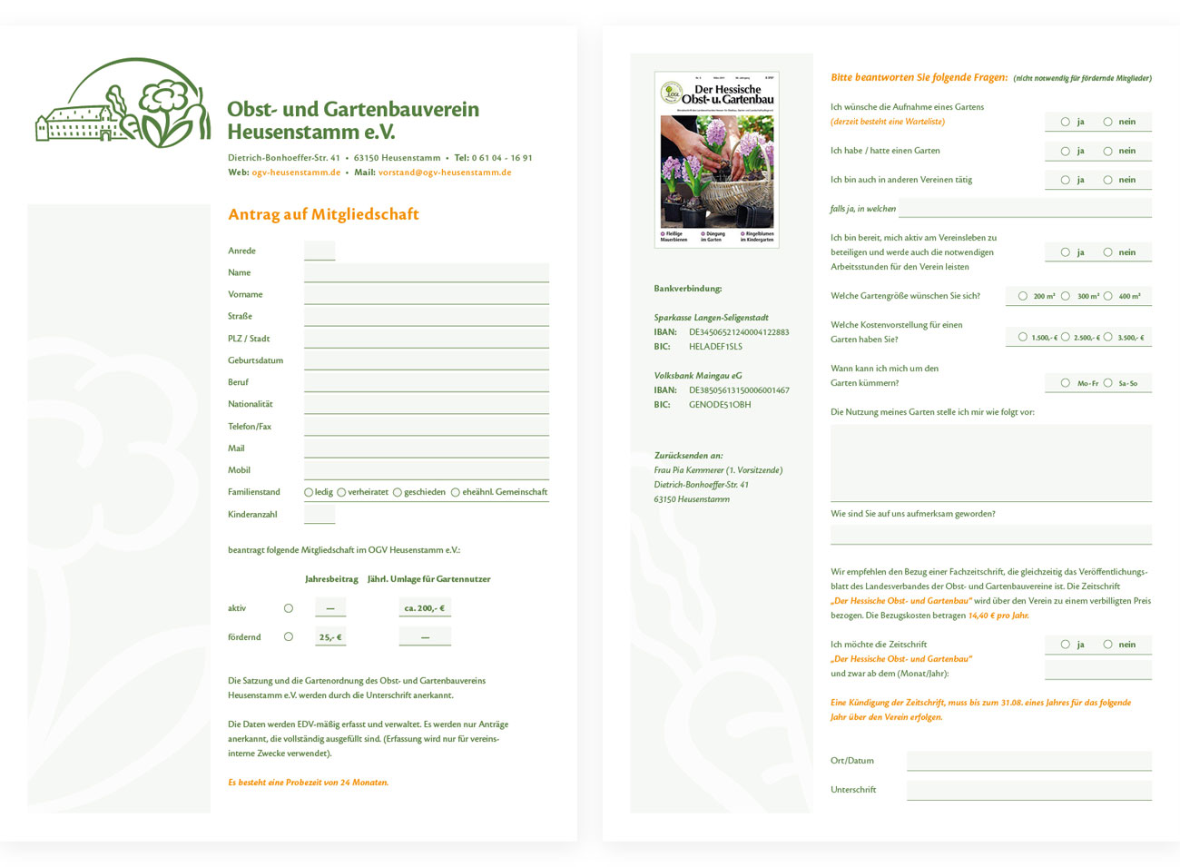 Mitgliedsformular von „OGV Heusenstamm“