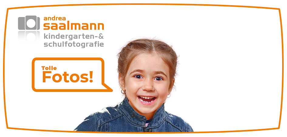 Kleines Maedchen mit Sprechblase und Logo