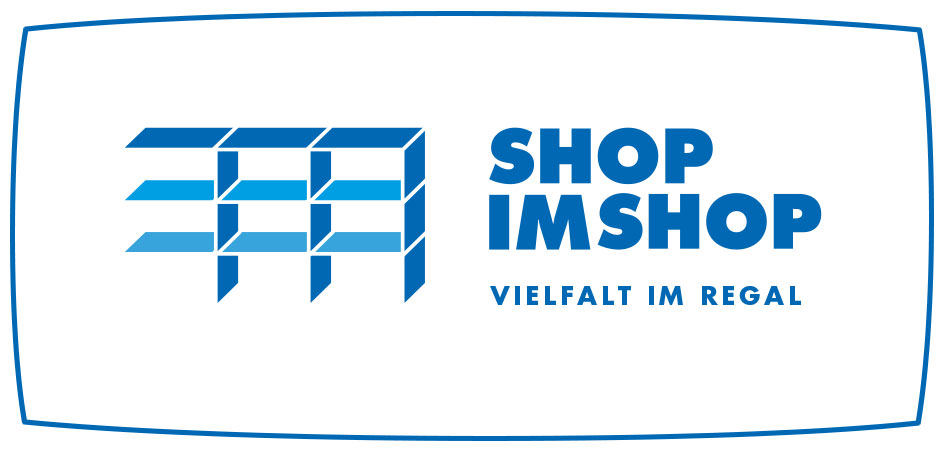 Regallogo mit Schriftzug